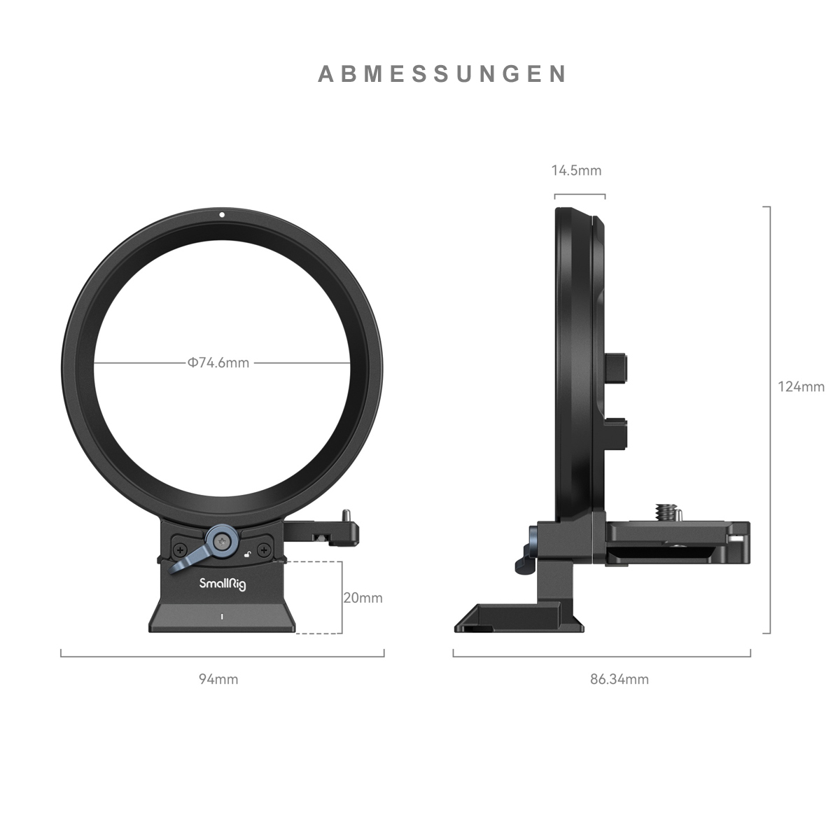 SmallRig 4300 Drehbares Horizontal-Vertikal